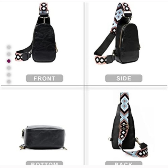 Women Chest Bag Sling Bag Small Crossbody Daypack Guitar Strap - Picture 9 of 12
